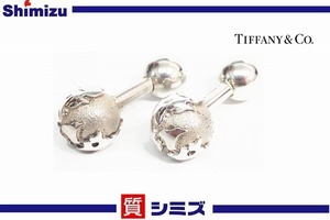 【TIFFANY＆Co.】良品 ティファニー SV925 地球儀 カフス アクセサリー 約24ｇ◆質屋出品 質シミズ