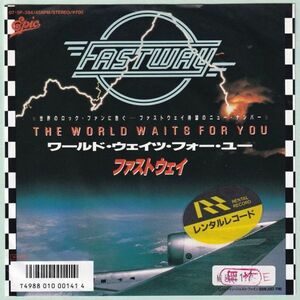 Fastway - The World Waits For You ファストウェイ - ワールド・ウェイツ・フォー・ユー 07・5P-394 国内盤 シングル盤 レンタル盤