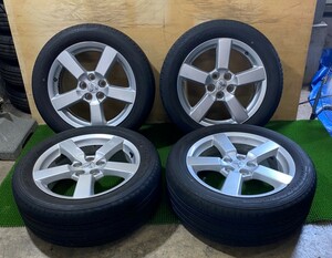 225/55R18 BRIDGESTONE【2018年】(MITSUBISHI 純正) 18X7JJ ET38 5H/114,3 4本セット！エクリプスクロス、デリカ、アウトランダー等に！