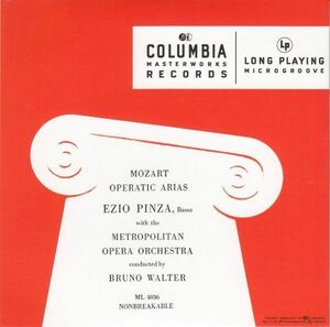 [CD/Columbia]モーツァルト:歌劇「ドン・ジョヴァンニ」K.527よりカタログの歌他/E.ピンツァ(b)&B.ワルター&メトロポリタン歌劇場管弦楽団