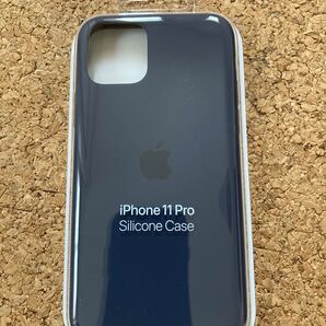 純正品 iPhone11Pro シリコーンケース ミッドナイトブルー