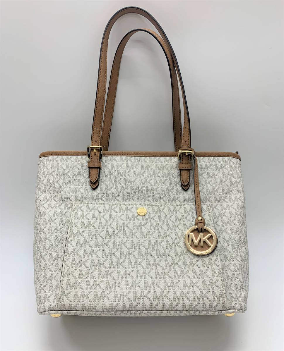 ヤフオク! -マイケルコース トートバッグ 白の中古品・新品・未使用品一覧