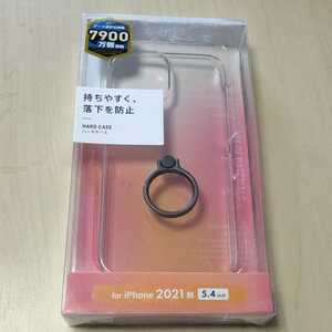 *ELECOM iPhone 13 mini 5.4inch для жесткий чехол кольцо есть черный :PM-A21APVRBK