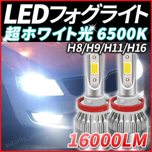 LED Foglamp H8 19971999200416000lm フォグLight Bulb ヘッドLight General ホワイト Vehicle inspection対応 明るい 白 後includedけ ポンincludedけ おすすめ