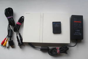 PS2本体セット SCPH-75000b ホワイトB 電源コード/AVケーブル/メモリーカード付属 SONY純正動作品