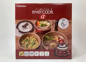 エバークック フライパンセット 6点セット 着脱式 IH対応 evercookα