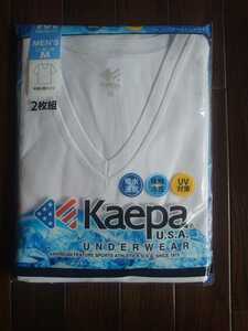 Kaepa 半袖　V首シャツ　吸水速乾　接触冷感　UV対策　Mサイズ 2枚組　【新品・未開封発送・送料込み】