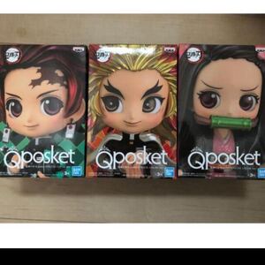 鬼滅の刃 Qposket SEGA限定 3体セット 炭治郎 禰豆子 煉獄杏寿郎
