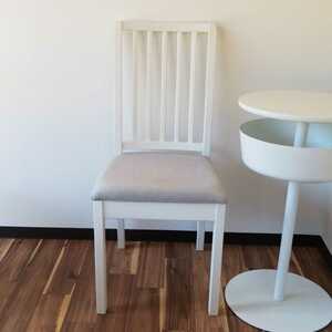i1109 洗練されたデザイン EKEDALEN エーケダーレン ホワイト ライトグレー ダイニングチェア チェア 椅子 家具 北欧 無垢材 IKEA