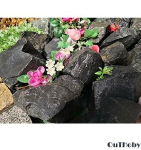 20Kg black garden stone * lock garden garden lock * black . stone stone lock gardening feeling of luxury beautiful beautiful .. prevention stylish 