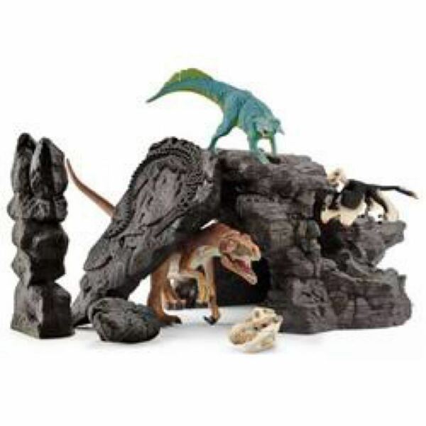 【恐竜】シュライヒ　恐竜　schleich 恐竜たちの洞窟プレイセット