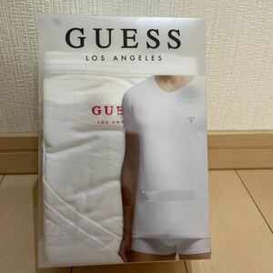  бесплатная доставка новый товар не использовался GUESS Guess короткий рукав V шея футболка 2 шт. комплект размер XL белый хлопок стрейч one отметка мужской 