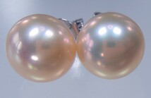 R1572★金色系 ピンク★ 9.0～9.5mm 天然真珠★ピアス 　パール_画像3