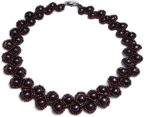 K2267 実物とても綺麗 個性的 ブラック 天然真珠 ネックレス