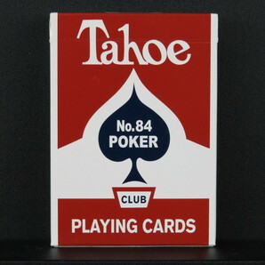 ca375【未開封品】Tahoe/タホー(赤)◆No.84 POKER CARTOUCHE CLUB BACK/カルトゥーシュ・クラブ・バック/KY製/レアデック/トランプの画像1