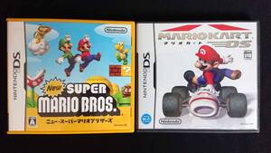【即決・送料込】ニンテンドーDS/Newスーパーマリオブラザーズ & マリオカートDS 2点セット/ソフト、ケース、説明書