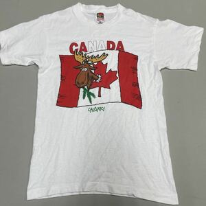 カナダ MADE IN CANADA Tシャツ Sサイズ CALGARY カルガリー トナカイ カナダ製 ヴィンテージ