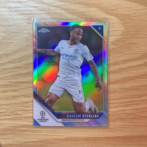 2021-22 Topps Chrome UEFA Champions League Raheem Sterling refractor