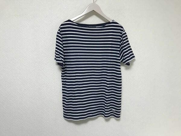 美品本物オーシバルORCIVALオーチバルユナイテッドアローズボーダー柄コットン半袖TシャツミリタリーアメカジビジネスサーフメンズM日本製4