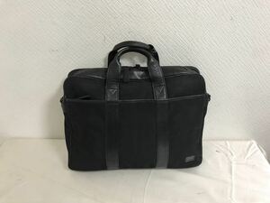  genuine article Porter PORTER original leather nylon canvas handbag business tote bag Boston back men's lady's black black travel travel made in Japan 