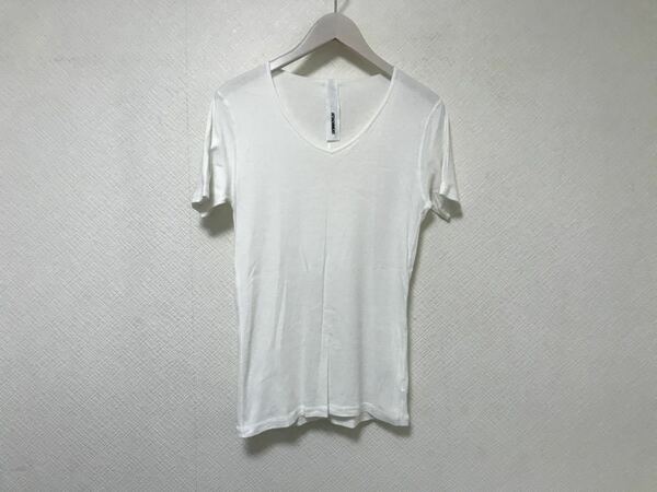 本物アタッチメントATTACHMENTコットンVネック無地半袖Tシャツビジネススーツサーフアメカジメンズ白ホワイトM2インナー日本製