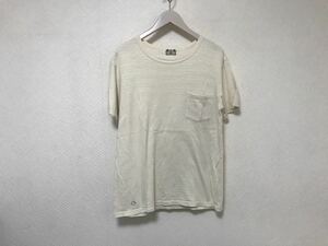 本物ユーエムアイu.m.iコットンポケット半袖Tシャツビジネススーツサーフアメカジメンズイエロー日本製M