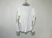 本物アバクロンビー&フィッチAbercrombie&Fitchコットンヘンリーネック長袖TシャツロンTビジネススーツサーフアメカジメンズ白ホワイトM_画像3