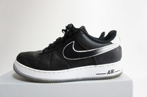 2019年製 NIKE ナイキ AIR FORCE 1 07 CK QS エアフォース スニーカー COLIN KAEPERNICK CQ0493-001 黒 US8 26cm 605M_画像2