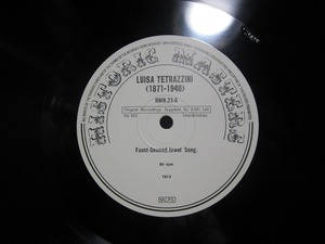 ★☆レコード LUISA TETRAZZINI (1871-1940) Faust Gounod-Jewel Song 80回転 中古品☆★[4985] 