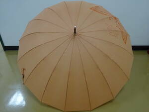 (L-1-34)(*mabumab) long umbrella umbrella one push umbrella 16ps.@. umbrella (* orange series ) used 