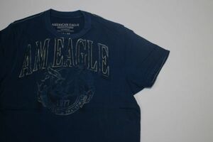 [ б/у одежда American Eagle Outfitters принт футболка синий M]AMERICANEAGLE OUTFITTERS New York American Casual 