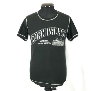 USAコーンパレス/Corn Palace/トウモロコシ宮殿★半袖Tシャツ【メンズM程度/黒/ブラック】◆BG595