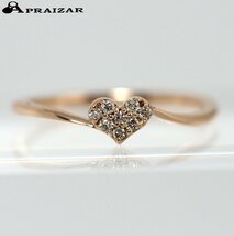 レターパックOK　Samantha Tiara サマンサティアラ K18PG ダイヤ0.04ct パーフェクトハートインフィニティ ピンキー リング 3号 [46101]_画像1