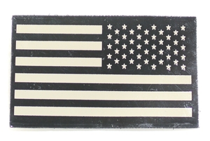 即決 実物 米軍 リバース フラッグ IR パッチ ベルクロ付き ワッペン 赤外線反射 リフレクティブ USA 米国 アメリカ 星条旗 右腕用