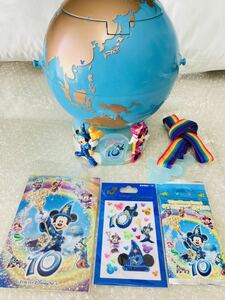 未使用 ディズニー TDS スーベニア バケット ポップコーン バケツ 10周年 Be Magical ミッキー ミニー 地球儀 コレカ デコシール ポスカ