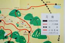 箱根観光案内パンフ1枚　箱根登山鉄道路線案内絵図　　 検:神奈川県観光 鉄道路線図 バス路線 小田原箱根芦ノ湖富士山鳥瞰図地図 温泉 旅館_画像8