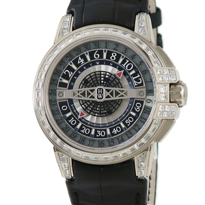 【3年保証】 ハリーウィンストン オーシャン レトログラード OCEAHR42WW001 限定20本 純正バゲットダイヤ 自動巻き メンズ 腕時計