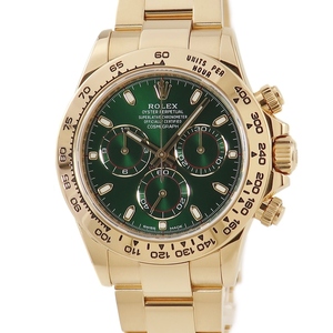【3年保証】 ロレックス コスモグラフ デイトナ 116508 ランダム番 K18YG無垢 ブライトグリーン 緑 自動巻き メンズ 腕時計