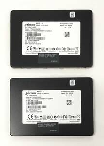 K46935 Micron SATA 2.5インチ 256GB SSD 2点【中古動作品】...