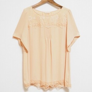 #snc rose Tiara Rose Tiara cut and sewn 42 orange series short sleeves shirt * blouse race lady's [742771]