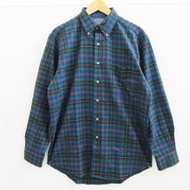 #wnc ペンドルトン PENDLETON シャツ L 緑 赤 黄色 チェック柄 フランネル ウール ボタンダウン USA製 ヴィンテージ 90s メンズ [747614]_画像1