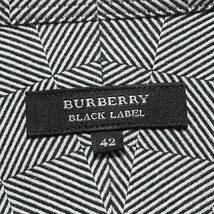 #anc バーバリーブラックレーベル BURBERRYBLACKLABEL 長袖シャツ 42 白 黒 メンズ [747790]_画像6