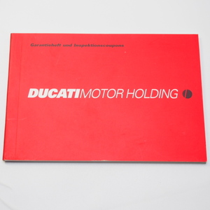  Ducati DUCATI written guarantee and service / coupon WARRANTY BOOKLET German version.