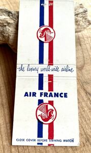 エールフランス 航空機 フランス航空 エアライン ビンテージ マッチカバー 広告 宣伝 旅客機 飛行機 アメリカン雑貨 古い レトロ 額装