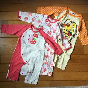 長袖ロンパース 60〜70、70サイズ ベビー服 前開き 長袖