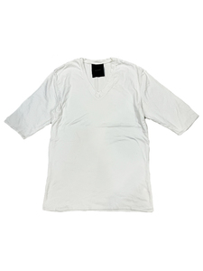リップヴァンウィンクル rip van winkle フェイクレイヤード 5分袖 Vネック Tシャツ 4 ホワイト 白 MADE IN JAPAN