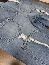 美品[DIET BUTCHER SLIM SKIN] 18SS 定価87,060 JOINED DENIM SETUP 再構築 ドッキングデニムセットアップ 2 日本製 ダイエットブッチャー_画像8