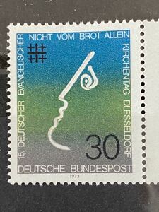 ドイツ切手★ パンだけではありません 教会の日 の デュッセルドルフ ドイツ の プロテスタント 1973年b6