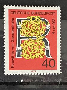 ドイツ切手★ロスヴィータ(ガンダースハイム修道院にいた10世紀ドイツのベネディクト会律修修女)1973年b6