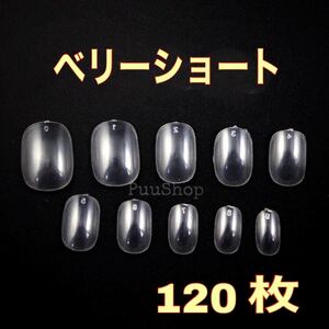 ネイルチップ ベリーショート120枚 クリアネイルチップ